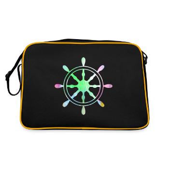 Volant capitaine bateau bateau voilier pirat mer - Sac Retro - noir/or - Dos