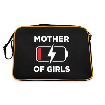 Mutter der Mädchen - Retro Tasche - Schwarz/Gold - Hinten