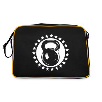 Bodybuilding Weightlifting Fitness Workout - Retro Bag - black/gold - Back