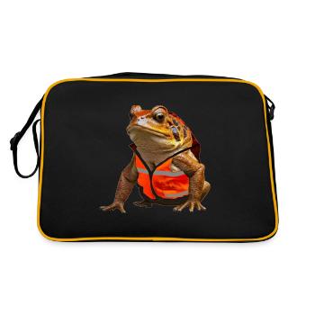 Ne soyez pas une grenouille et utilisez votre gilet de sécurité - Sac Retro - noir/or - Dos