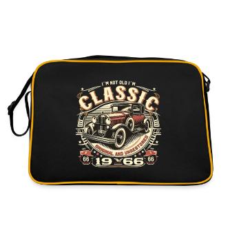 58ème Anniversaire Vintage 1966 PAS VIEUX CLASSIQUE - Sac Retro - noir/or - Dos