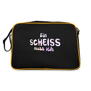 A shit I must say funny - Retro Bag - black/gold - Back