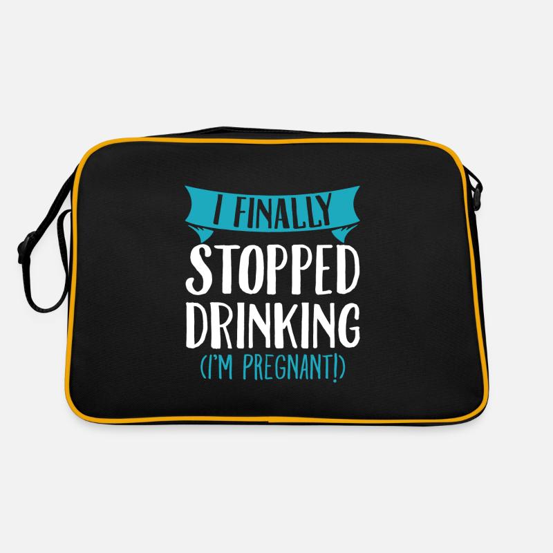 Grossesse Pas d’alcool Cadeau amusant Sac Retro