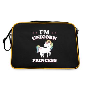 Unicorn Princess Unicorn Girl Cool Gift - Retro Bag - black/gold - Back