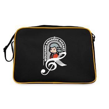 Mozart Doux Portrait Note Blanc Cadeau cool - Sac Retro - noir/or - Dos