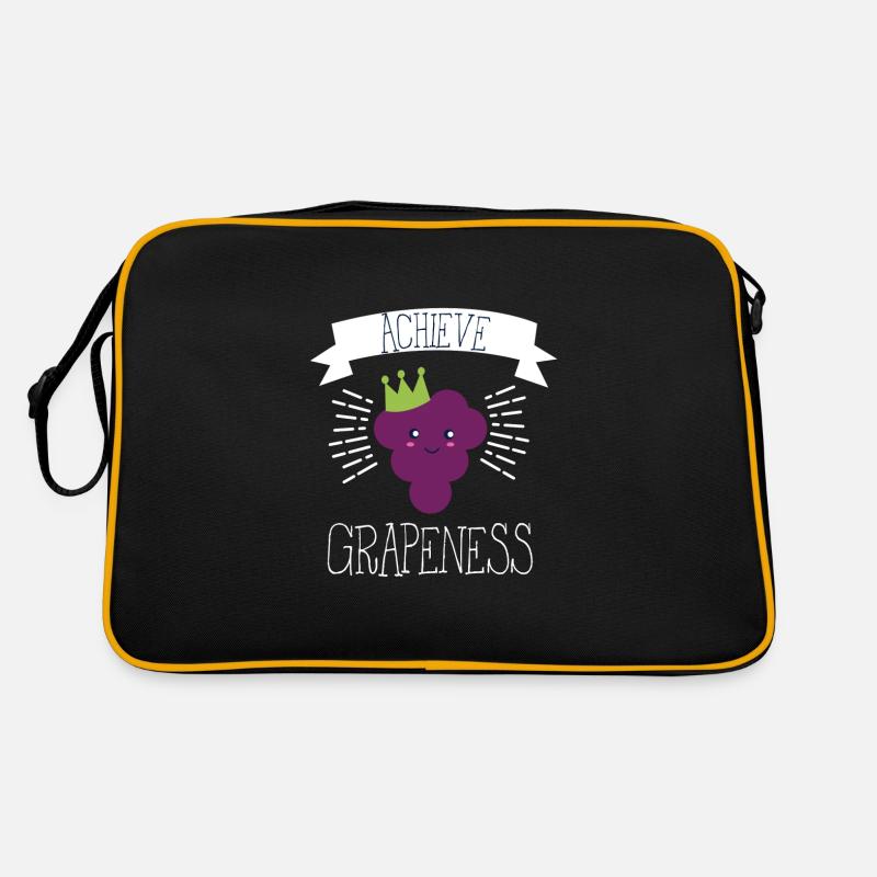 Früchte Weintrauben Spruch Lustiges Geschenk Retro Tasche