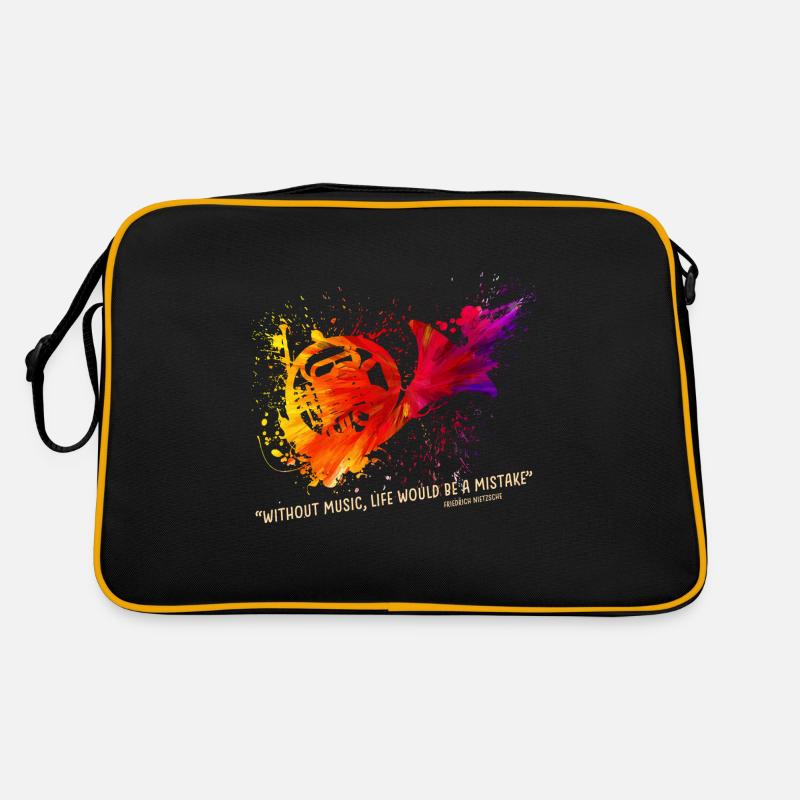 waldhorn - Retro Tasche - Schwarz/Gold