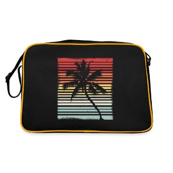 Coconut Retro Vintage Cool Gift - Retro Bag - black/gold - Back