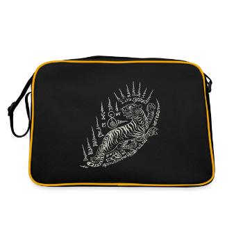 Sak Yant Thai Tattoo Tiger AnimalIsh Cool - Retro Bag - black/gold - Back