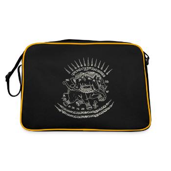 Sak Yant Thai Tattoo Three-headed Elephant Gift - Retro Bag - black/gold - Back