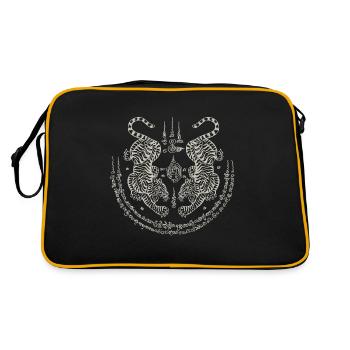 Sak Yant Thai Tattoo Twin Tiger Muay Thai Gift - Retro Bag - black/gold - Back