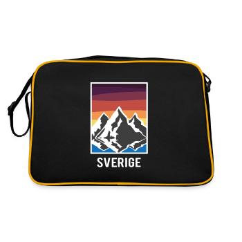sverige - Retro Tasche - Schwarz/Gold - Hinten