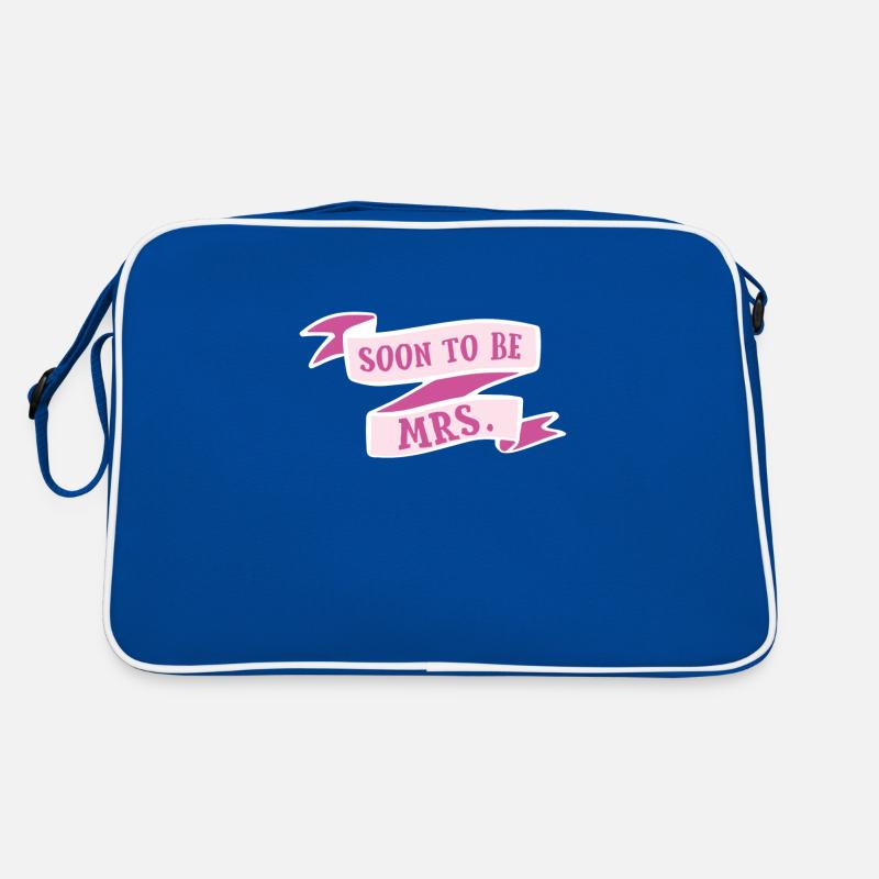 Braut bald bin ich Ehefrau Brautband Cooles Retro Tasche