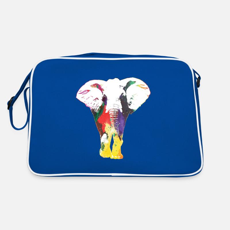 Elefant Regenbogen Wildlife Cooles Geschenk Retro Tasche