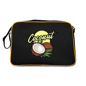 Coconut Summer Cool Gift - Retro Bag - black/gold - Back