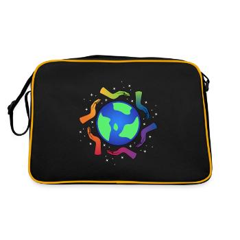 Tolerance Hands Cohesion Cool Gift - Retro Bag - black/gold - Back