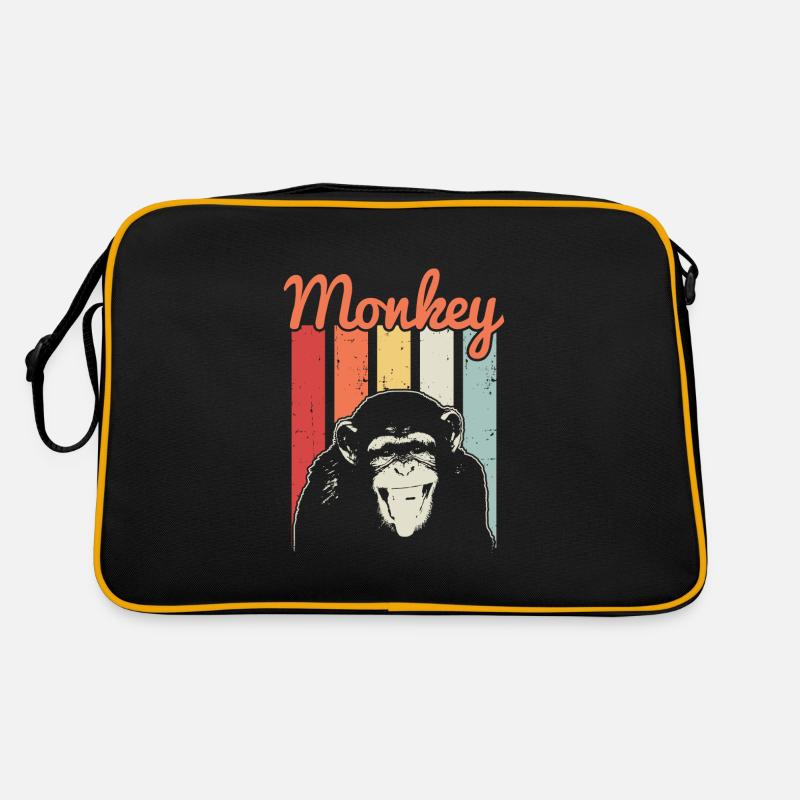 Affe Zoo Dschungel Tier Retro Vintage Geschenk Retro Tasche