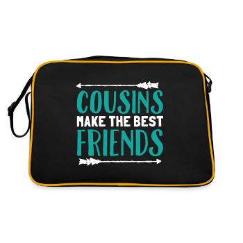 Meilleurs Amis Cousin Famille Cadeau Cooles - Sac Retro - noir/or - Dos