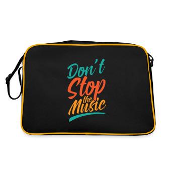 Music Don't stop Music Cool Gift - Retro Bag - black/gold - Back