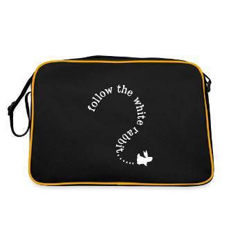 Follow the white rabbit - Retro Bag - black/gold - Back