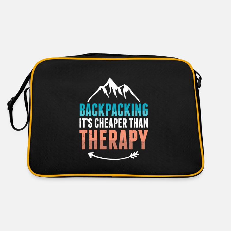 Backpacker thérapie - Sac Retro - noir/or