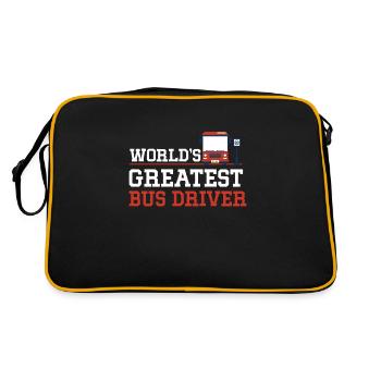 Meilleur chauffeur de bus du monde chauffeur cadeau - Sac Retro - noir/or - Dos