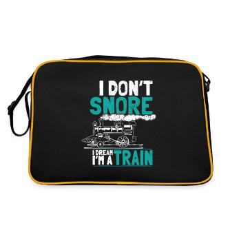 Snoring like a train dreaming - Retro Bag - black/gold - Back