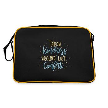 Throw Kindness around like Confetti - Retro Tasche - Schwarz/Gold - Hinten