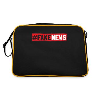 Fake News Hashtag Nachrichten - Retro Bag - black/gold - Back