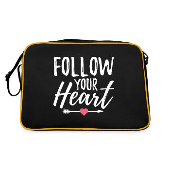 Follow your heart - Retro Bag - black/gold - Back