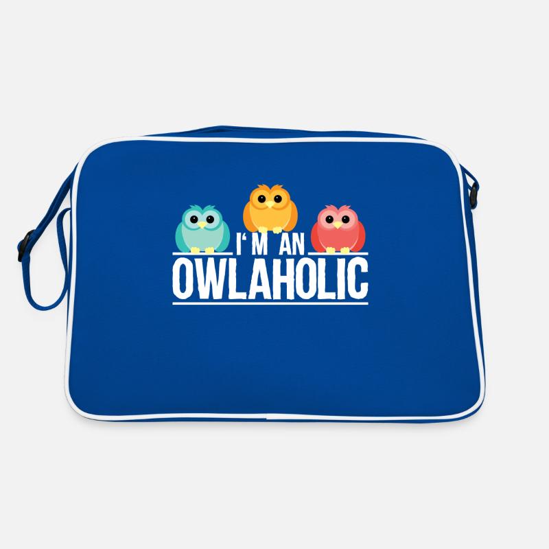 Owlaholic Workaholic Eule Wortwitz Geschenk Retro Tasche