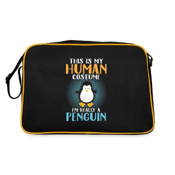Pingouin en costume humain - Sac Retro - noir/or - Dos