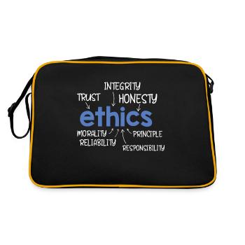 Ethics Word Description - Retro Bag - black/gold - Back