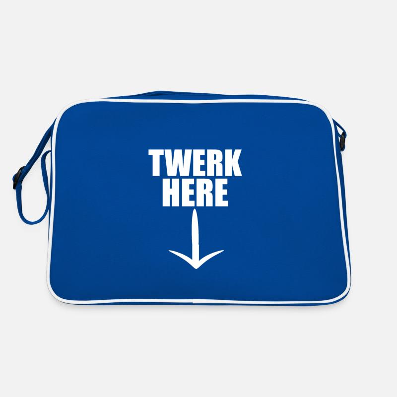 Twerk Here flèche vers le bas Renard Sac Retro