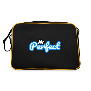 Mr Perfect Mann Schatz Liebe - Retro Tasche - Schwarz/Gold - Hinten