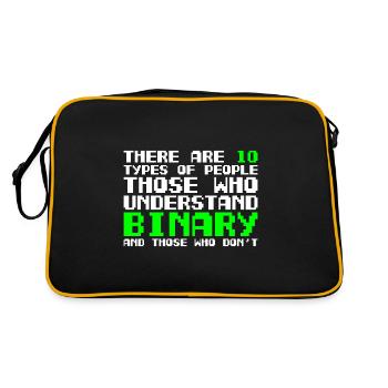 There are two types of people binary programmers - Retro Bag - black/gold - Back