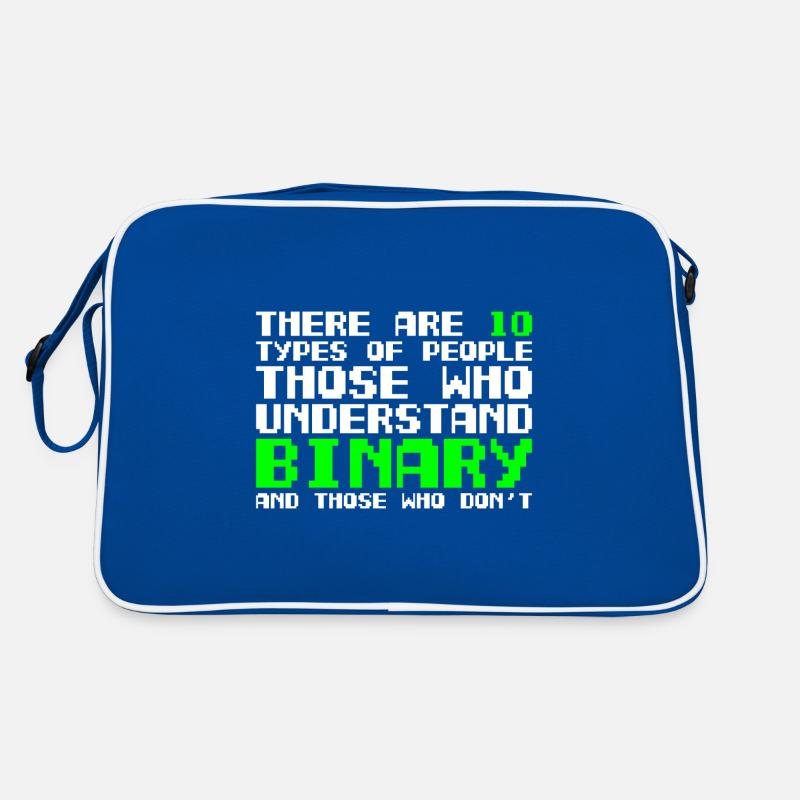 There are two types of People Binary Programmierer Retro Tasche