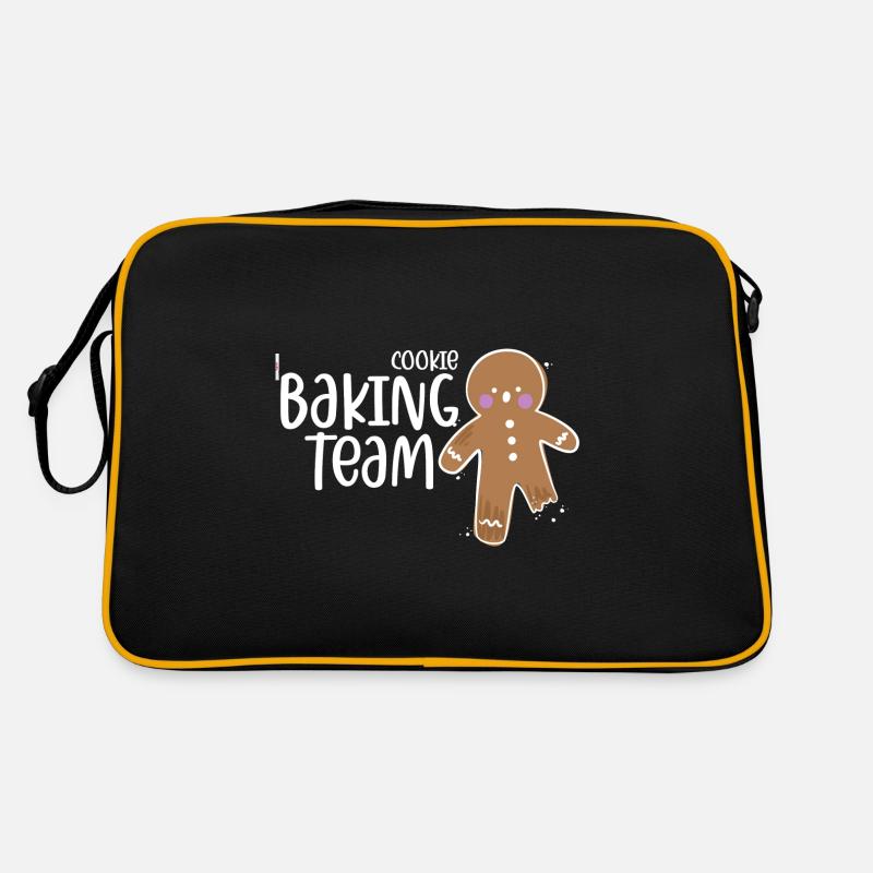Cookie Baking Team Weihnachten Geschenk - Retro Tasche - Schwarz/Gold