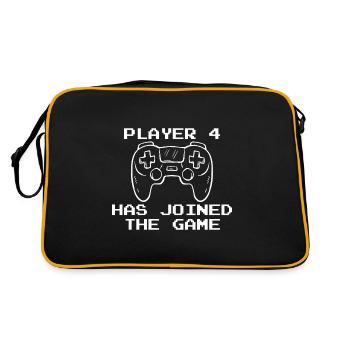 Player 4 has joined the Game Pregnancy - Retro Bag - black/gold - Back
