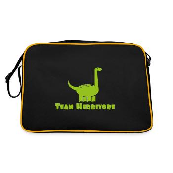 Équipe Herbivore Vegan végétarien cadeau - Sac Retro - noir/or - Dos
