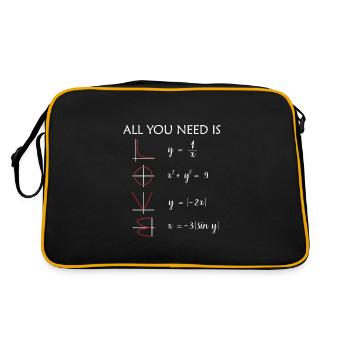 All you need is love math gift - Retro Bag - black/gold - Back