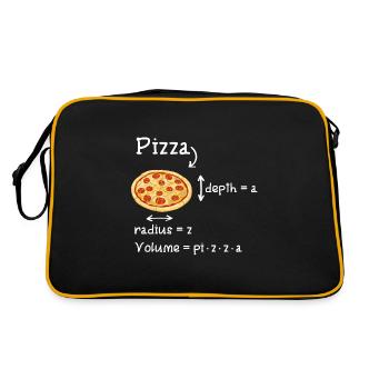 Pizza Pi Math Formula Gift - Retro Bag - black/gold - Back