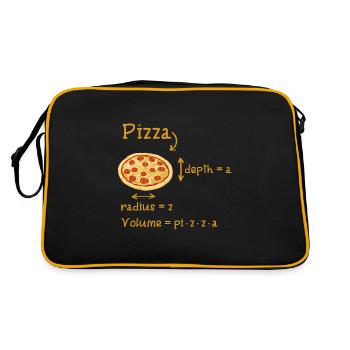 Pizza Pi Math Formula Gift - Retro Bag - black/gold - Back