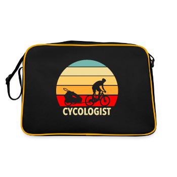 Fahrradanhänger Papa MTB Retro Cycologist - Retro Tasche - Schwarz/Gold - Hinten