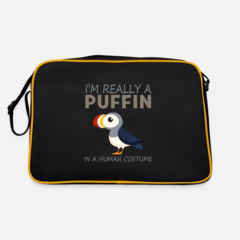 I`m really a Puffin in a Human Costume Lunde Retro Tasche