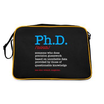 Phd Doctorate Degree Degré - Sac Retro - noir/or - Dos