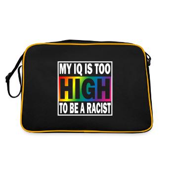 My IQ is too high to be a Racist Anti Racism - Retro Bag - black/gold - Back