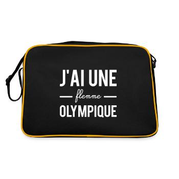 J'ai la flemme olymp - Sac Retro - noir/or - Dos