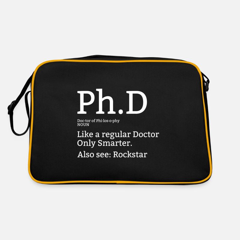 Phd Doktor Student Uni Spruch Geschenk Retro Tasche