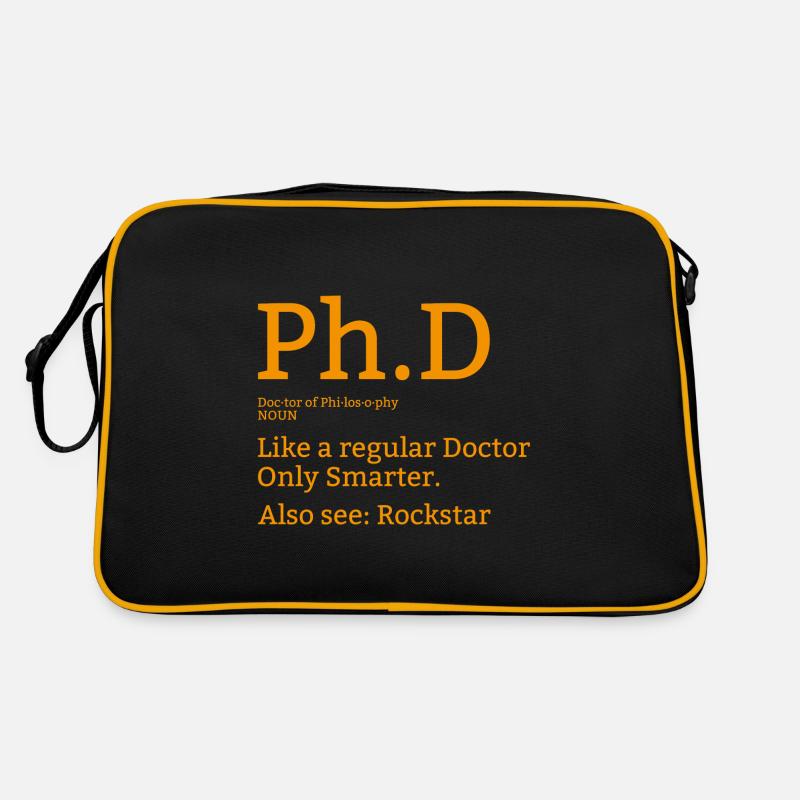 Phd Doktor Student Uni Spruch Geschenk Retro Tasche